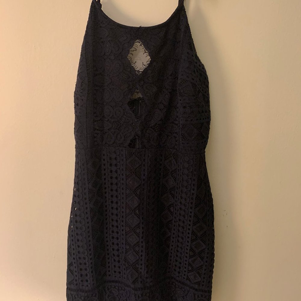 Navy Lace Cocktail Dress